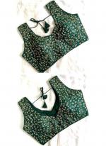 Phantom Silk Green Party Wear Sequins Work Readymade Blouse